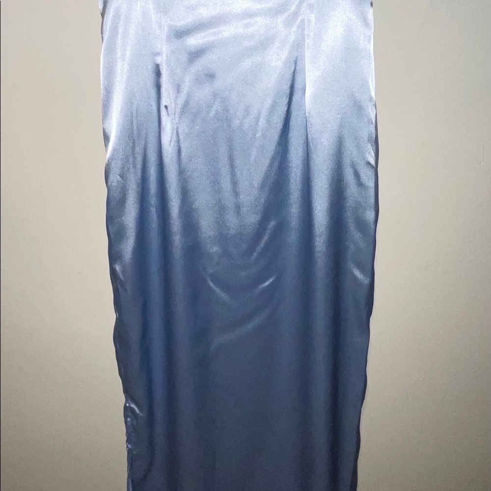Light Blue Silk Maxi Dress